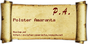 Polster Amaranta névjegykártya